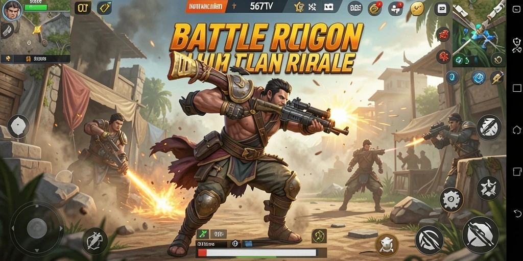 Screenshot dari gameplay mendebarkan 567TV dalam pertarungan Battle Royale.