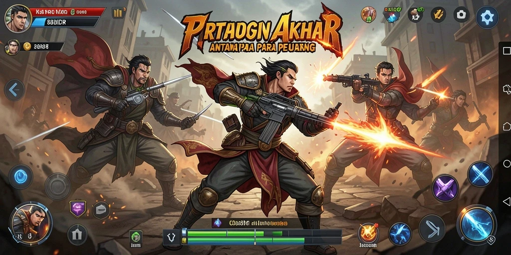 Tangkapan layar gameplay 888IDR yang menunjukkan pertarungan yang intens.