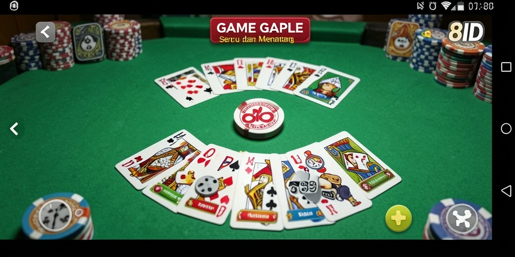 Screenshot gameplay 8ID menampilkan aksi seru Gaple.