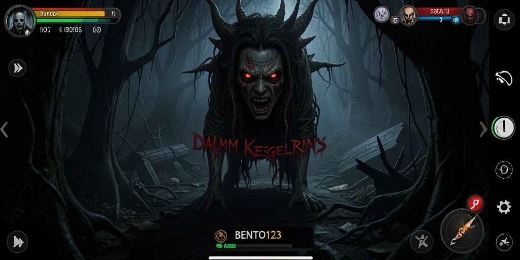 Screenshot gameplay BENTO123 menampilkan suasana menegangkan yang menyentuh ketakutan terdalam.