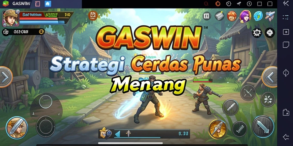 Tampilan gameplay menegangkan dari GASWIN dengan aksi strategi yang mendebarkan.