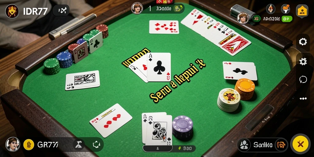 Tangkapan layar menunjukkan gameplay seru IDR77 Gaple di perangkat mobile.