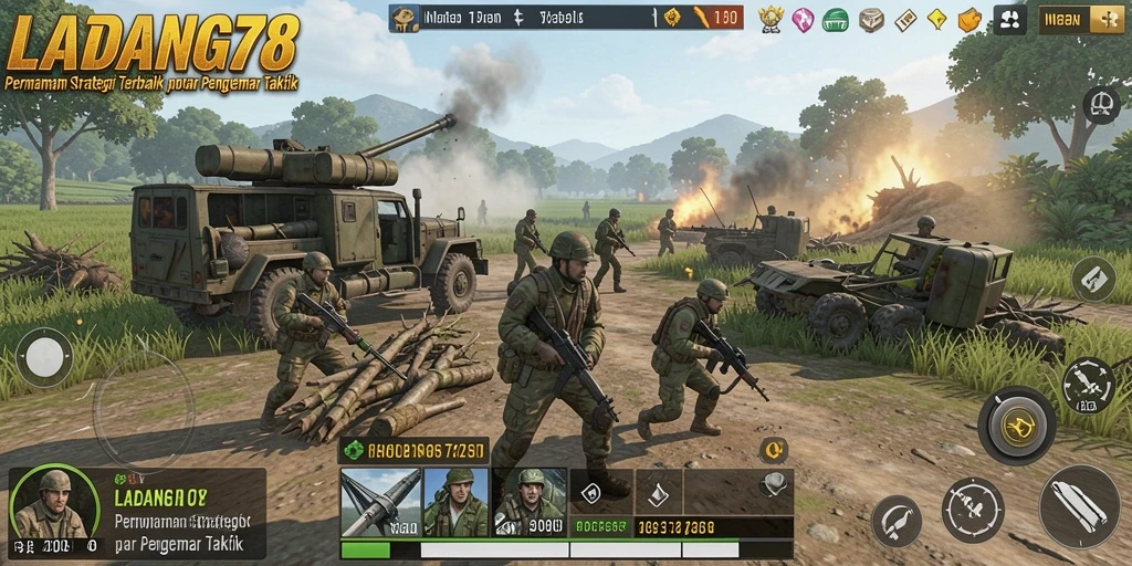 Screenshot LADANG78 menampilkan aksi pertarungan yang intens dan strategi yang mendebarkan.