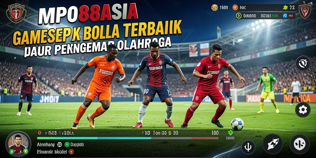 Gambar menampilkan gameplay sepak bola yang menarik dan penuh aksi.