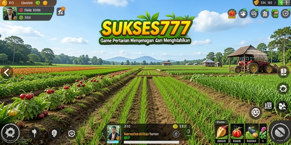 Gameplay seru di ladang dengan tanam dan panen.