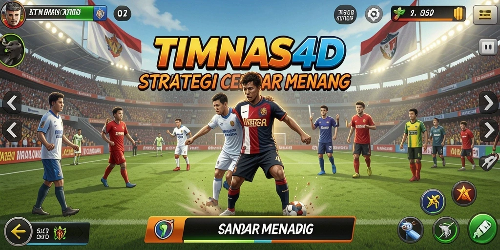 Screenshot utama TIMNAS4D menampilkan intensitas gameplay strategi.