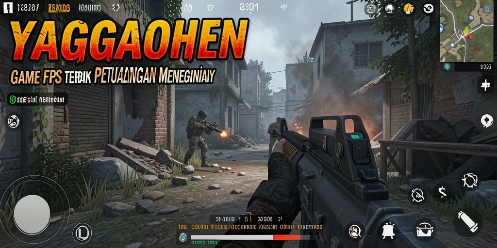 Tampilan gameplay mendebarkan dalam pertandingan FPS di YAGAOHEN.